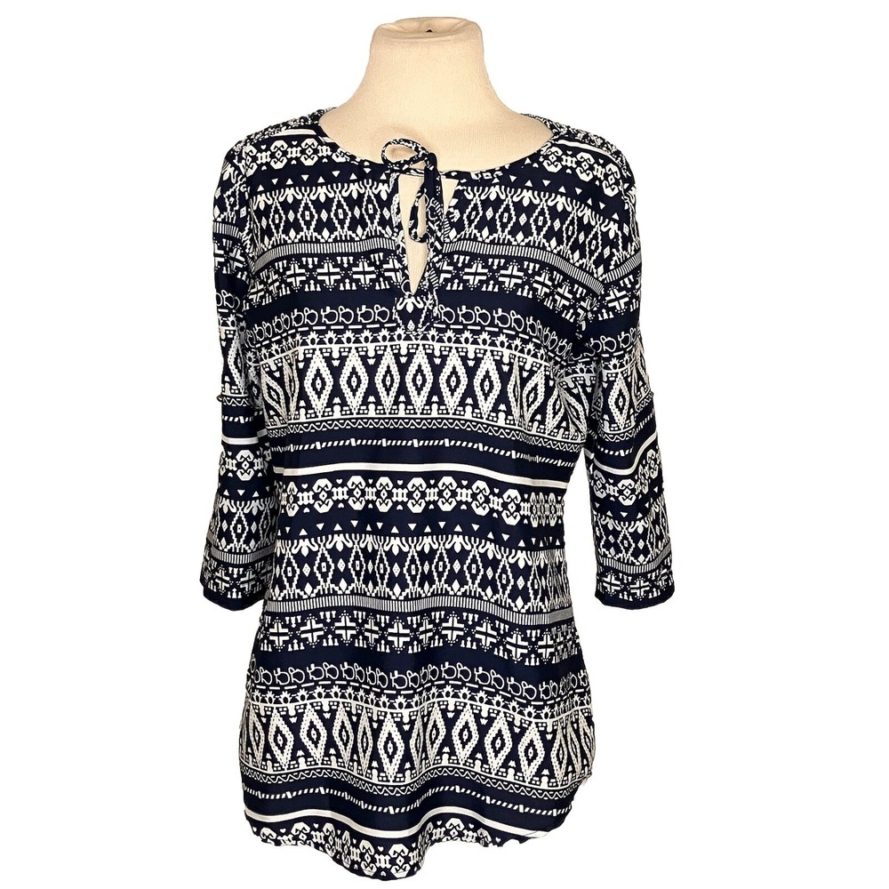 Antilia Femme Shirt  Blouse Size S Navy Blue Gothic cottagecore‎